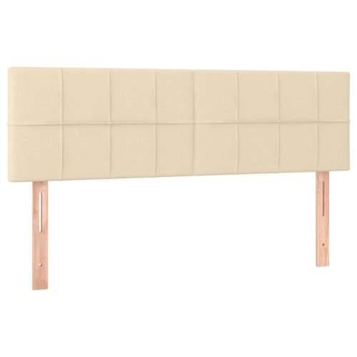 Krevet s oprugama i madracem krem 140 x 190 cm od tkanine - Krema 140 x 190 cm Blok s kvadratima Cijena