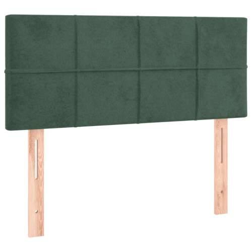 Box spring krevet s madracem tamnozeleni 100x200 cm baršunasti - Tamnozelena 100 x 200 cm Blok s kvadratima Cijena