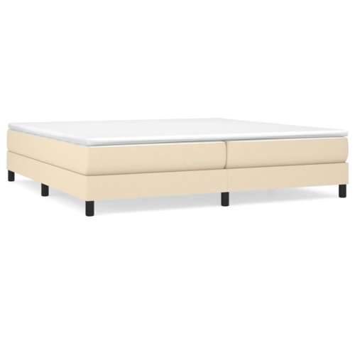 Krevet s oprugama i madracem krem 200 x 200 cm od tkanine - Krema 200 x 200 cm 25 cm Cijena