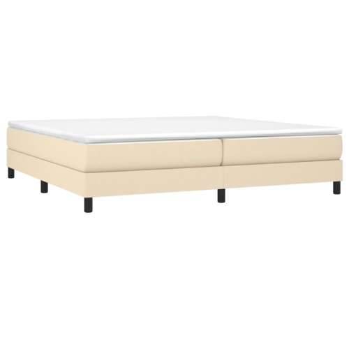 Krevet s oprugama i madracem krem 200 x 200 cm od tkanine - Krema 200 x 200 cm 25 cm Cijena