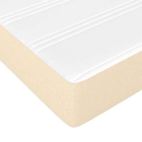 Krevet s oprugama i madracem krem 200 x 200 cm od tkanine - Krema 200 x 200 cm 25 cm Cijena