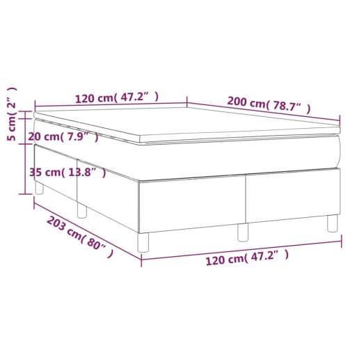 Krevet s oprugama i madracem plavi 120 x 200 cm od tkanine - Plava 120 x 200 cm 35 cm Cijena