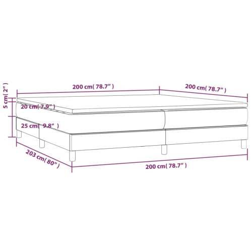 Krevet s oprugama i madracem svjetlosivi 200x200 cm baršunasti Cijena