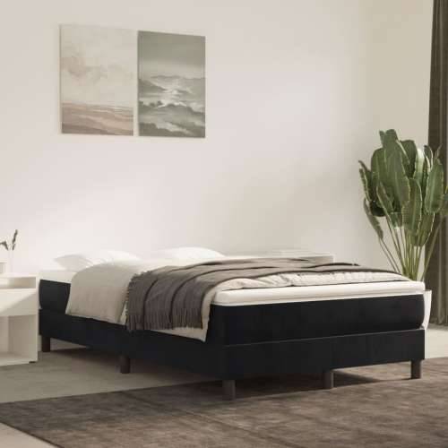 Box spring krevet s madracem crni 120 x 200 cm baršunasti