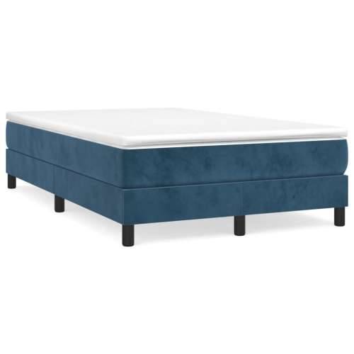 Box spring krevet s madracem tamnoplavi 120 x 200 cm baršunasti Cijena