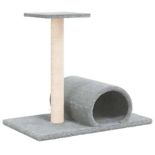 Grebalica za mačke s tunelom svjetlosiva 60 x 34,5 x 50 cm - Svjetlosiva Cijena