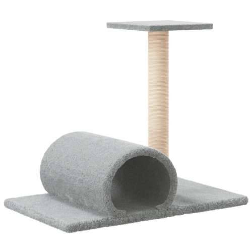 Grebalica za mačke s tunelom svjetlosiva 60 x 34,5 x 50 cm - Svjetlosiva Cijena