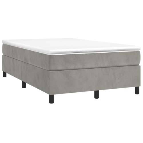 Box spring krevet s madracem svjetlosivi 120x200 cm baršunasti Cijena