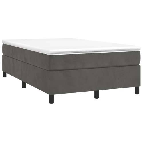Box spring krevet s madracem tamnosivi 120 x 200 cm baršunasti Cijena