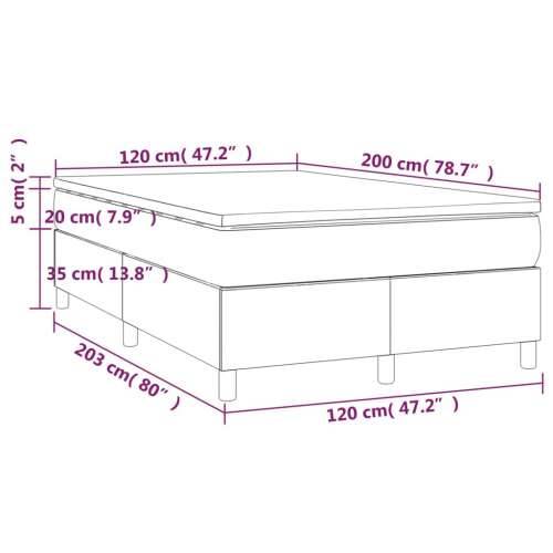 Box spring krevet s madracem tamnosivi 120 x 200 cm baršunasti Cijena