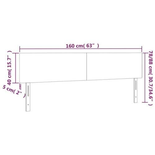 LED uzglavlje crno 160x5x78/88 cm baršunasto - Crna 160 x 5 x 78/88 cm 1 Cijena
