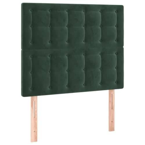 Box spring krevet s madracem tamnozeleni 100x200 cm baršunasti - Tamnozelena 100 x 200 cm gumbi Cijena
