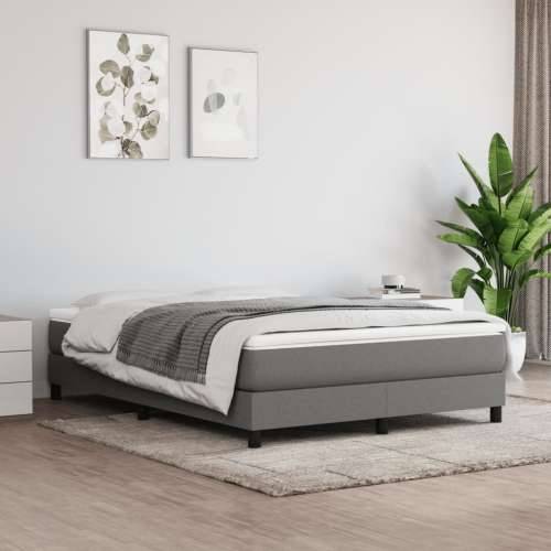 Krevet s oprugama i madracem tamnosivi 140x190 cm od tkanine - Tamno siva 140 x 190 cm 25 cm Cijena