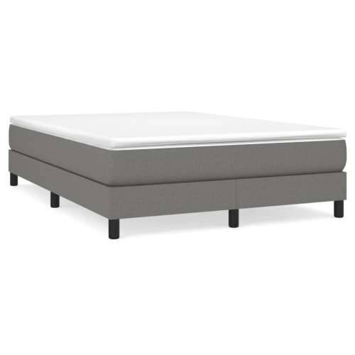 Krevet s oprugama i madracem tamnosivi 140x190 cm od tkanine - Tamno siva 140 x 190 cm 25 cm Cijena