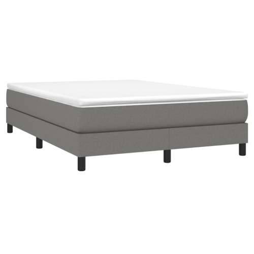 Krevet s oprugama i madracem tamnosivi 140x190 cm od tkanine - Tamno siva 140 x 190 cm 25 cm Cijena