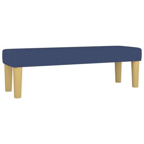 Krevet s oprugama i madracem plavi 200 x 200 cm od tkanine - Plava 200 x 200 cm Blok s kvadratima Cijena