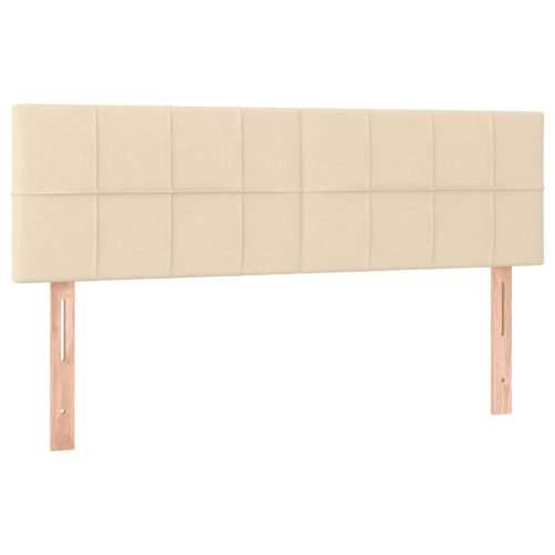 Krevet s oprugama i madracem krem 140 x 190 cm od tkanine Krema 140 x 190 cm Blok s kvadratima Cijena
