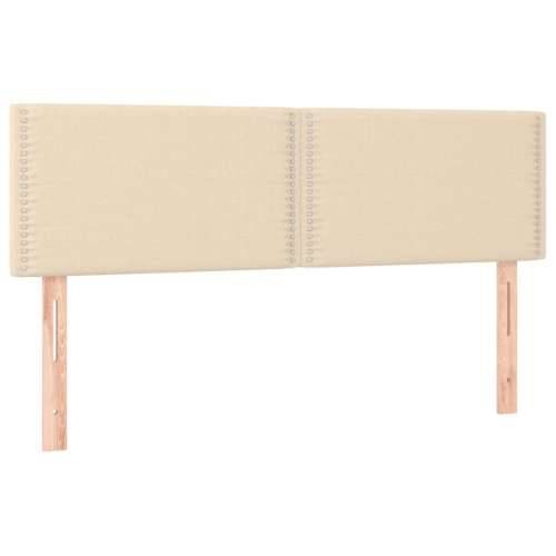 Krevet s oprugama i madracem krem 140 x 190 cm od tkanine - Krema 140 x 190 cm Obično s čavlima Cijena