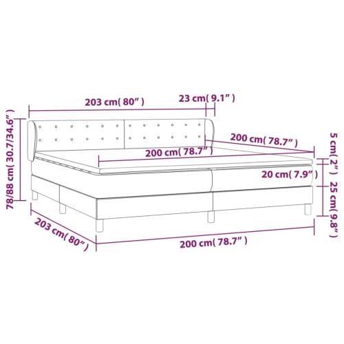 Krevet s oprugama i madracem tamnosivi 200 x 200 cm od tkanine - Tamno siva 200 x 200 cm gumbi Cijena