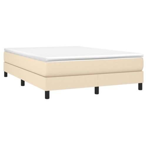 Krevet s oprugama i madracem krem 140 x 190 cm od tkanine - Krema 140 x 190 cm 25 cm Cijena