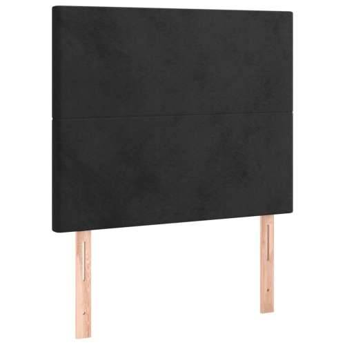 Box spring krevet s madracem crni 90x200 cm baršunasti - Crna 90 x 200 cm Gladak dizajn Cijena