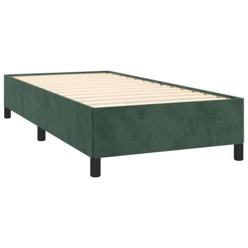 Box spring krevet s madracem tamnozeleni 90x200 cm baršunasti - Tamnozelena 90 x 200 cm Okomite pruge Cijena