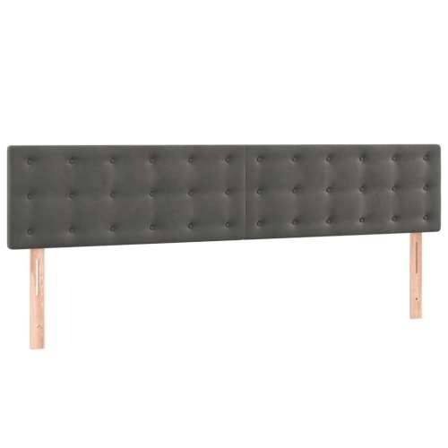 Krevet s oprugama i madracem tamnosivi 160x200 cm baršunasti - Tamno siva 160 x 200 cm gumbi Cijena