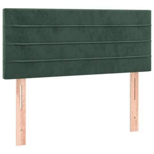 Box spring krevet s madracem tamnozeleni 100x200 cm baršunasti - Tamnozelena 100 x 200 cm vodoravne pruge Cijena
