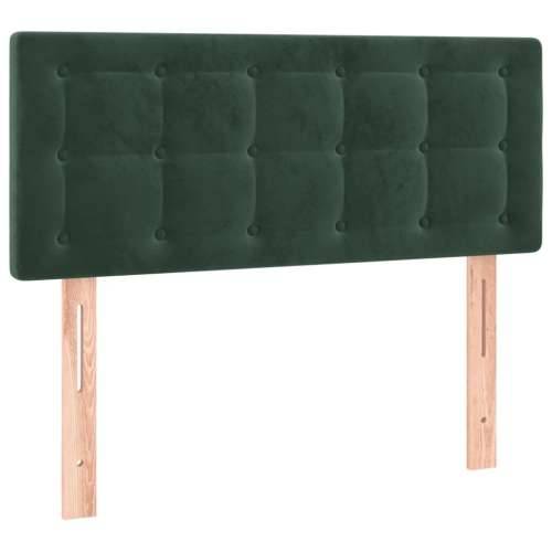Box spring krevet s madracem tamnozeleni 100x200 cm baršunasti - Tamnozelena 100 x 200 cm gumbi Cijena