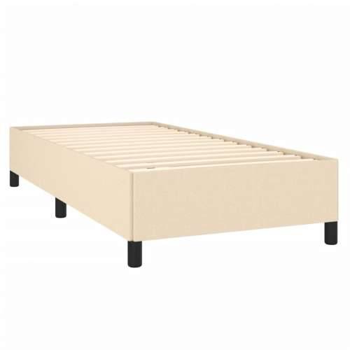 Krevet s oprugama i madracem krem 100 x 200 cm od tkanine - Krema 100 x 200 cm Gladak dizajn Cijena