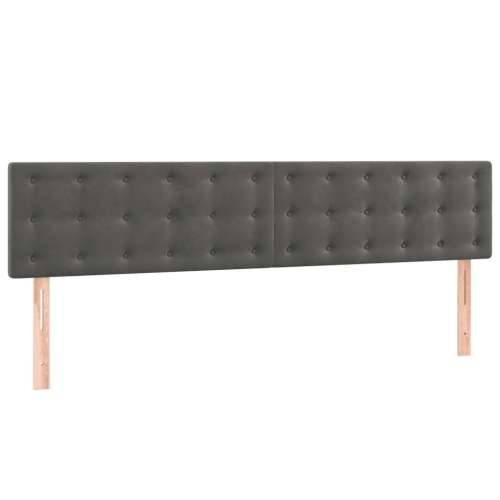 Krevet s oprugama i madracem tamnosivi 160x200 cm baršunasti - Tamno siva 160 x 200 cm gumbi Cijena