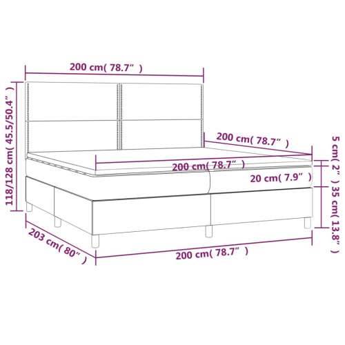 Krevet s oprugama i madracem plavi 200 x 200 cm od tkanine - Plava 200 x 200 cm Obično s čavlima Cijena