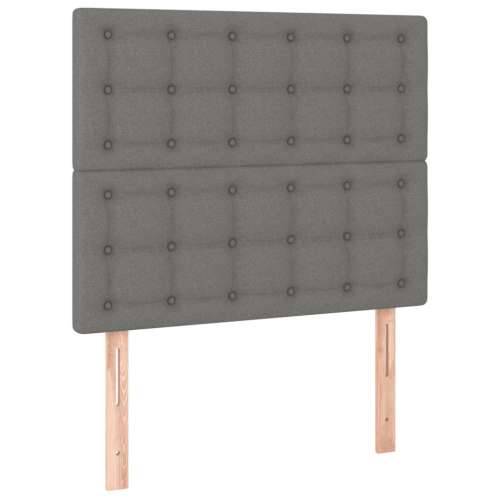 Okvir kreveta s oprugama i madrac tamnosivi 80x200cm od tkanine - Tamno siva 80 x 200 cm gumbi Cijena