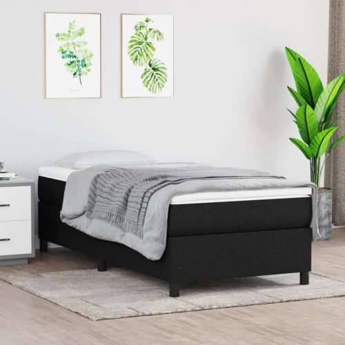 Krevet s oprugama i madracem crni 90x200 cm od tkanine - Crna 90 x 200 cm 35 cm Cijena