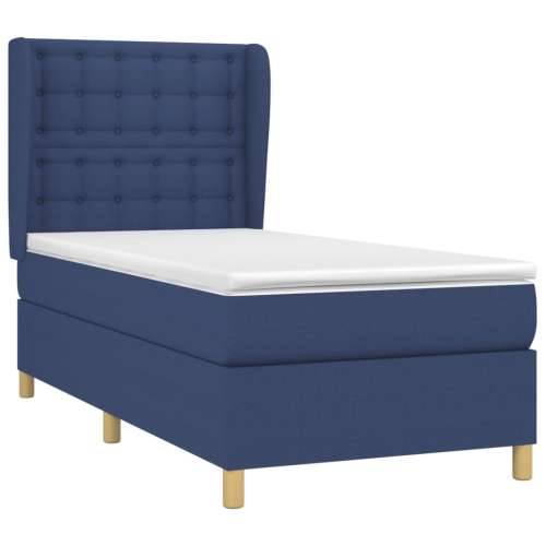Krevet s oprugama i madracem plavi 80x200 cm od tkanine - Plava 80 x 200 cm gumbi Cijena
