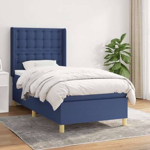 Krevet s oprugama i madracem plavi 80x200 cm od tkanine - Plava 80 x 200 cm gumbi Cijena