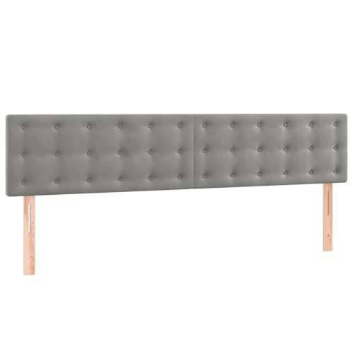Krevet s oprugama i madracem svjetlosivi 200x200 cm baršunasti - Svjetlosiva 200 x 200 cm gumbi Cijena