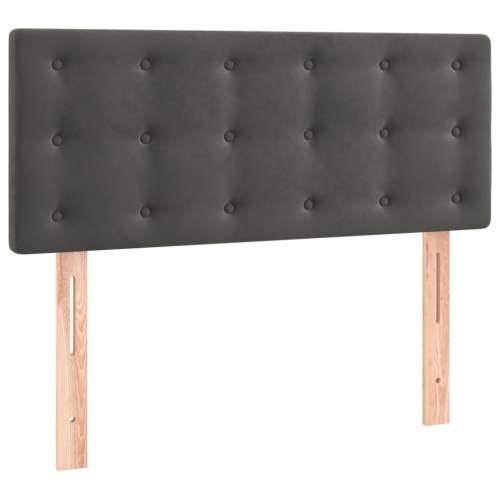Box spring krevet s madracem tamnosivi 100x200 cm baršunasti - Tamno siva 100 x 200 cm gumbi Cijena