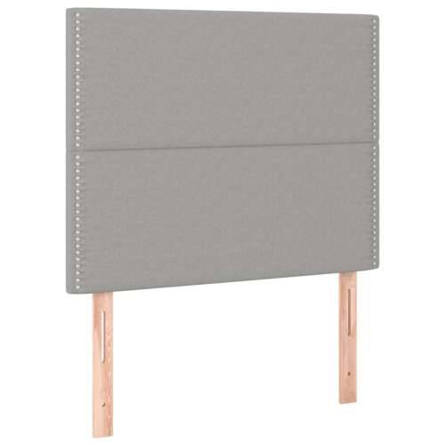 Box spring krevet s madracem svjetlosivi 90x190 cm od tkanine Svjetlosiva 90 x 190 cm Obično s čavlima Cijena
