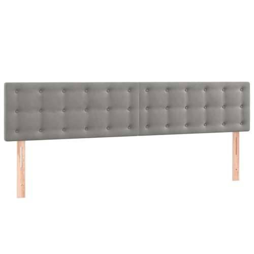 Krevet s oprugama i madracem svjetlosivi 200x200 cm baršunasti - Svjetlosiva 200 x 200 cm gumbi Cijena