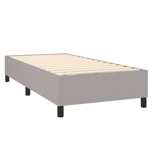 Box spring krevet s madracem svjetlosivi 90x190 cm od tkanine Svjetlosiva 90 x 190 cm Gladak dizajn Cijena