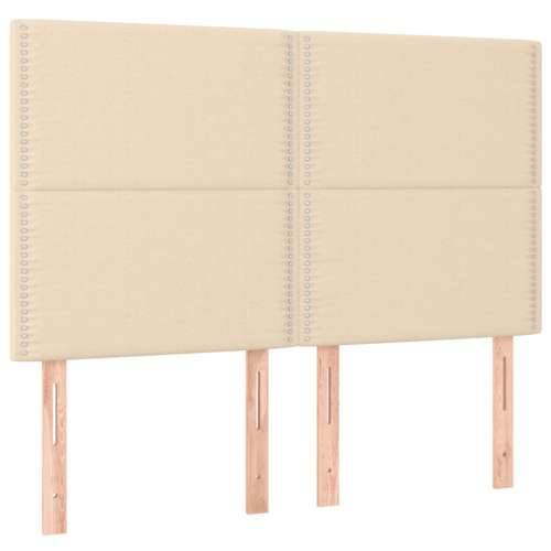 Krevet s oprugama i madracem krem 140 x 190 cm od tkanine - Krema 140 x 190 cm Obično s čavlima Cijena