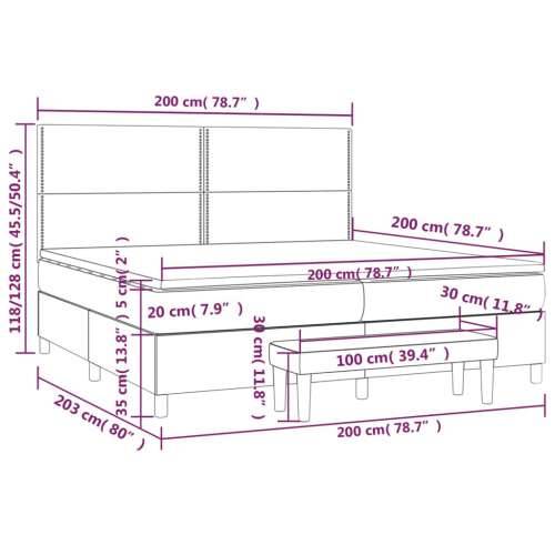 Krevet s oprugama i madracem svjetlosivi 200x200 cm baršunasti - Svjetlosiva 200 x 200 cm Obično s čavlima Cijena