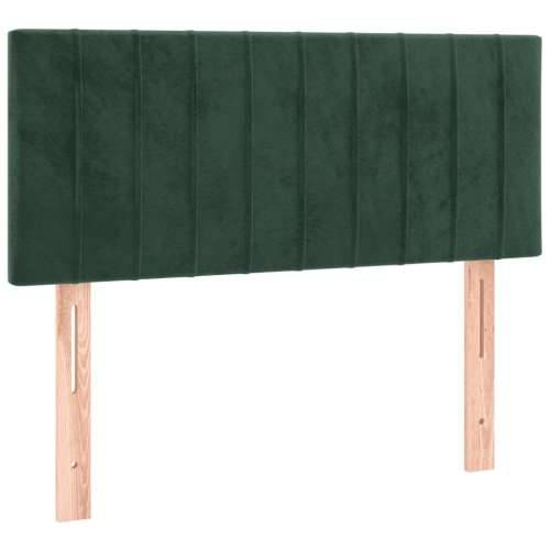 Box spring krevet s madracem tamnozeleni 100x200 cm baršunasti - Tamnozelena 100 x 200 cm Okomite pruge Cijena