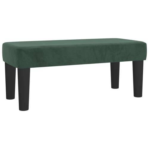 Box spring krevet s madracem tamnozeleni 90x190 cm baršunasti - Tamnozelena 90 x 190 cm Dizajn s gumbima Cijena