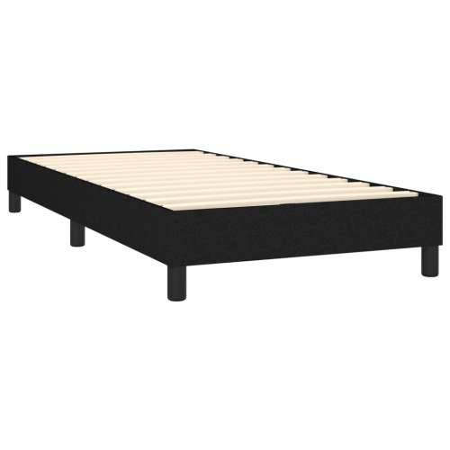 Krevet s oprugama i madracem crni 100 x 200 cm od tkanine Crna 100 x 200 cm vodoravne pruge Cijena