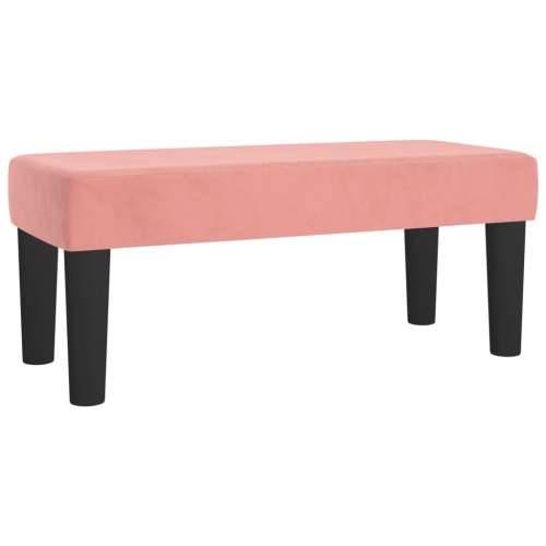 Box spring krevet s madracem ružičasti 90x200 cm baršunasti - Ružičasta 90 x 200 cm Obično s čavlima Cijena