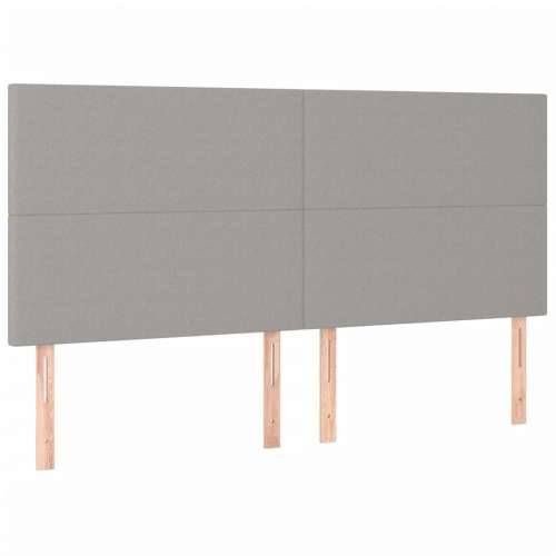Krevet s oprugama i madracem svjetlosivi 200 x 200cm od tkanine - Svjetlosiva 200 x 200 cm Gladak dizajn Cijena