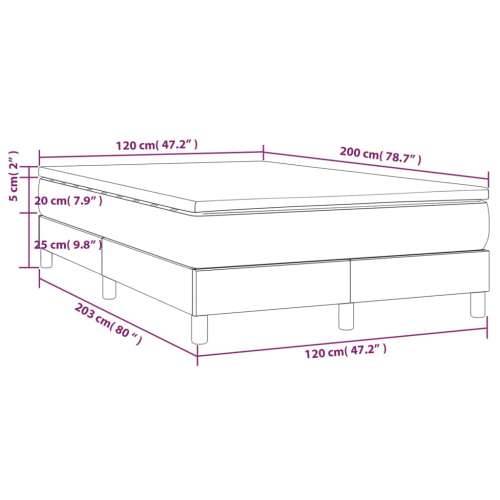 Krevet s oprugama i madracem krem 120 x 200 cm od tkanine Cijena