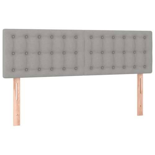 Krevet box spring s madracem svjetlosivi 140x200 cm od tkanine - Svjetlosiva 140 x 200 cm gumbi Cijena
